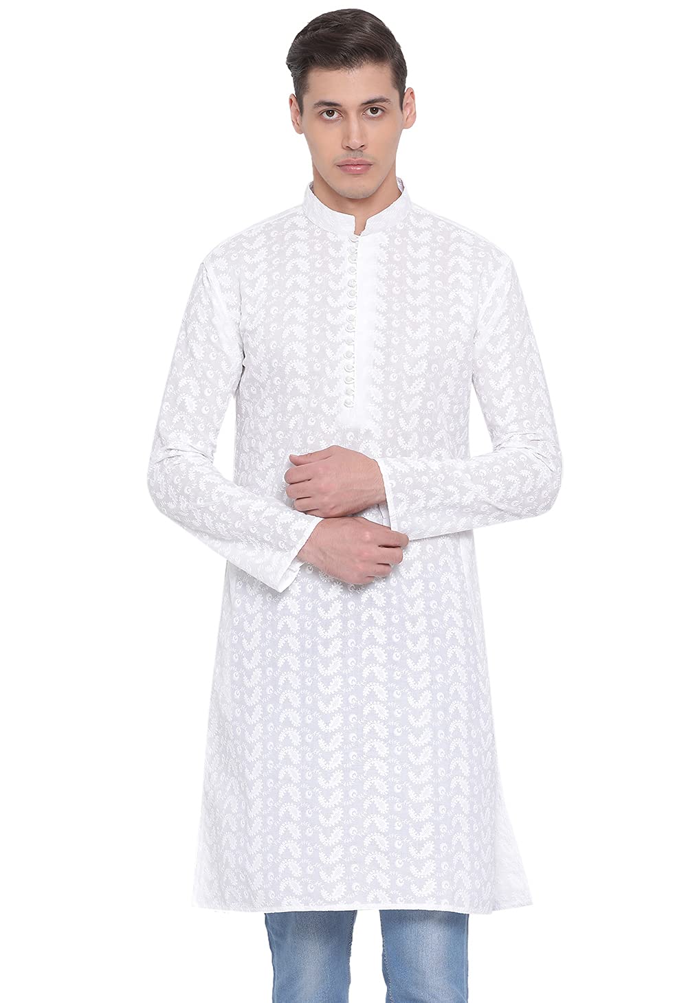 vastramay Men's Cotton Blend Regular Fit Tunic Tunic-picture-23