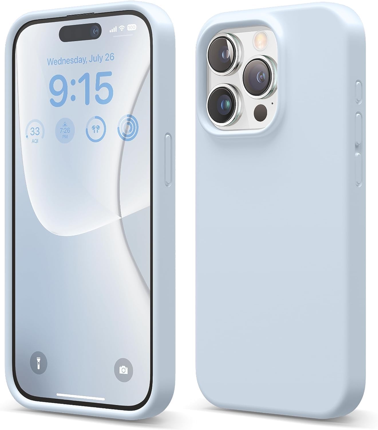 Erams Online Back Cover for iPhone 14 Pro Max Case,[Military Shockproof Protection] Liquid Silicone Case with [Soft Anti-Scratch Microfiber Lining (Light Blue) (B0CV8G9GS2) Amazon Price History, Amazon Price Tracker