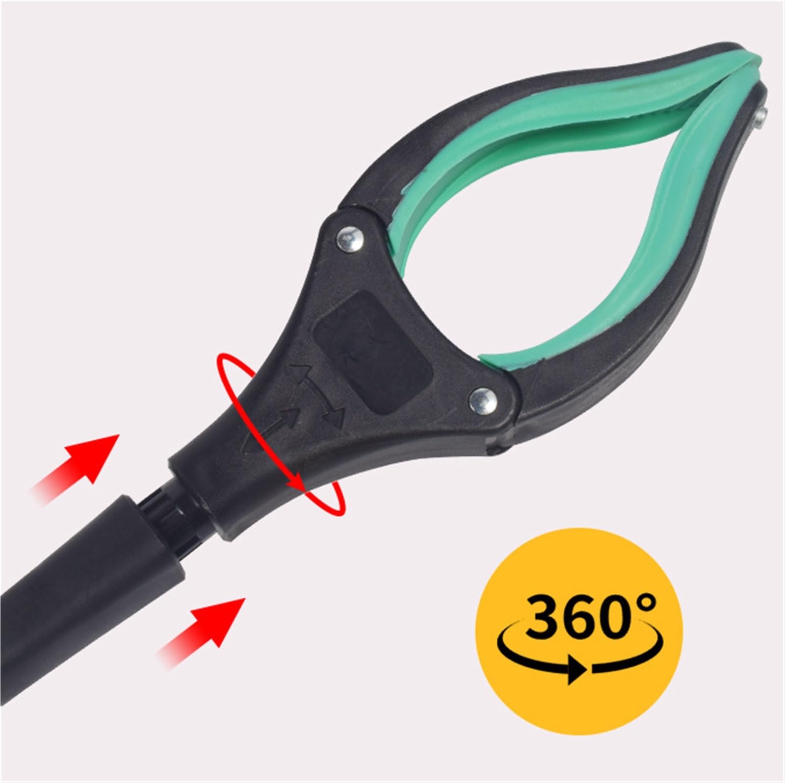 pinza de alcance, Herramienta de agarre y alcance, larga plegable, con fuerte, punta magnética, recogedor basura, ayuda for alcanzar(Gr眉n)