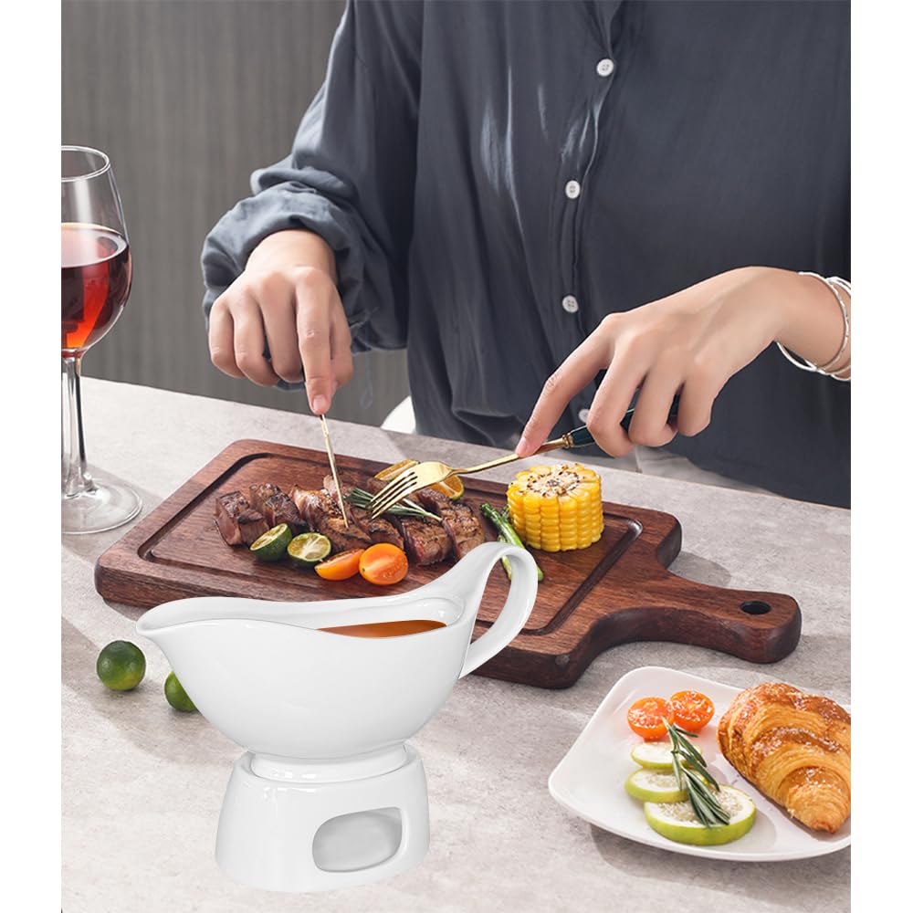 Amazon.com | Large White Gravy Boat, 20oz hot sauce, salad