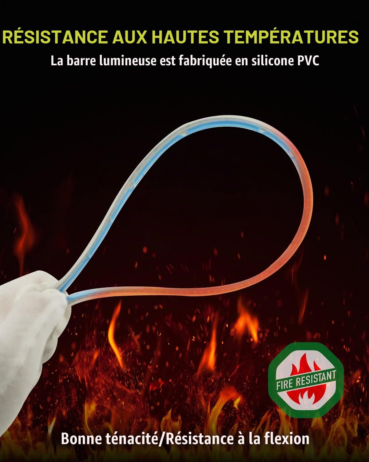 YONGMING Étanche Feux diurnes 30CM 12V Flexible DRL LED Bandes Lumineuses Clignotants pour Phare De Voiture Double Couleur Blanc Conduite Ambre Séquence Exécution, Pack de 2