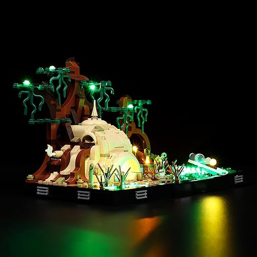 Miniatura 2 de Kyglaring Kit de iluminación LED solo juego de luces diseñado para Lego Star Wars Dagobah Jedi Training Diorama 75330 Kit de construcción modelo,
