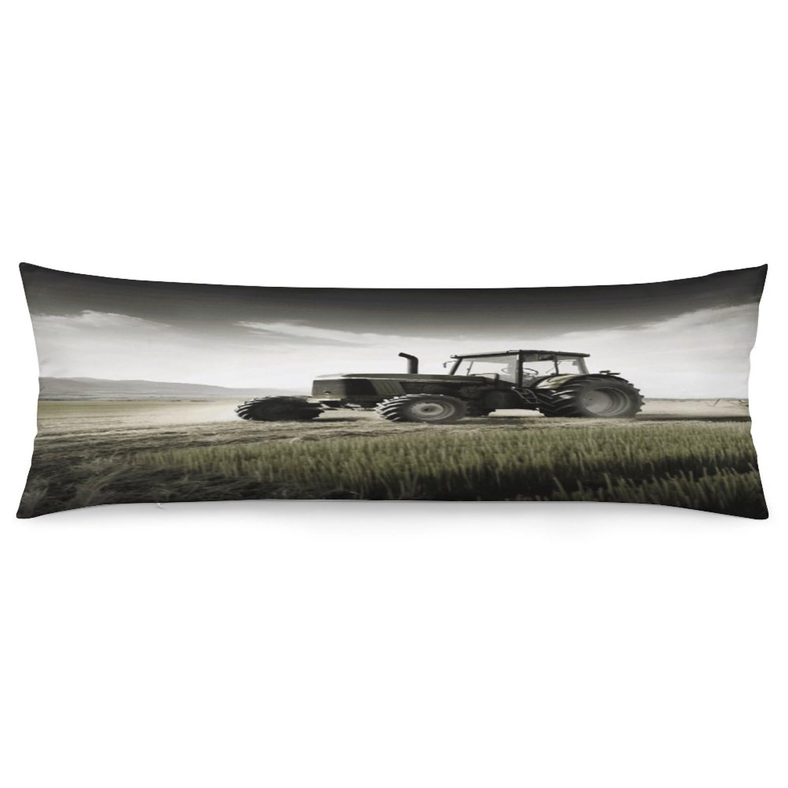 Tractor Agriculture Tranquil Body Pillow Cover Luxury Long Body Pillow Pillowcase with Hidden Zipper Breathable Soft Cozy Pillow Case Wrinkle Fade Resistant Pillowcase 20''×54''