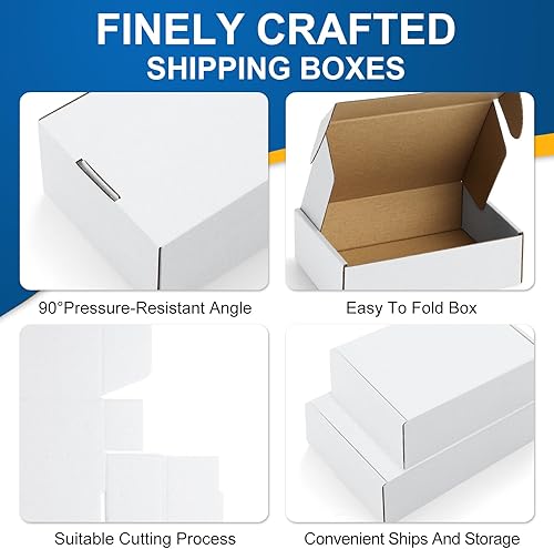 Miniatura 12 de Famagic Cajas de envío pequeñas – Paquete de 25 cajas de cartón corrugado marrón de 9 x 6 x 2 pulgadas para pequeñas empresas, cajas de correo