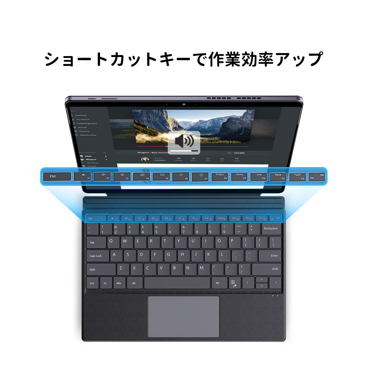 Amazon.co.jp: CHUWI Hi10 Max 専用キーボード 12.96インチタブレット 