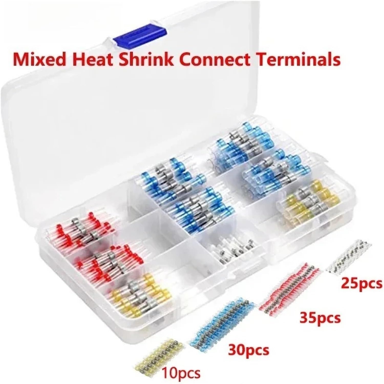 Solder Seal Wire Connectors 50/100 Mixed Heat Shrink Tube Connect Terminals Solder Sleeve(100pcs kit)