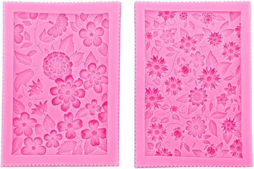 Miniatura 4 de Fondant Molds Plant Floral Soap Mold Cake Trim Chocolate Accessories 1 Set Of 2 Pieces