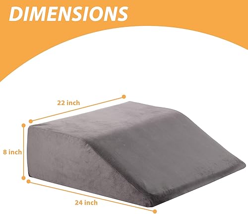 Miniatura 6 de Bedluxe Almohadas de elevación de piernas, almohadas de piernas para dormir, parte superior de espuma viscoelástica de gel refrescante, almohada de