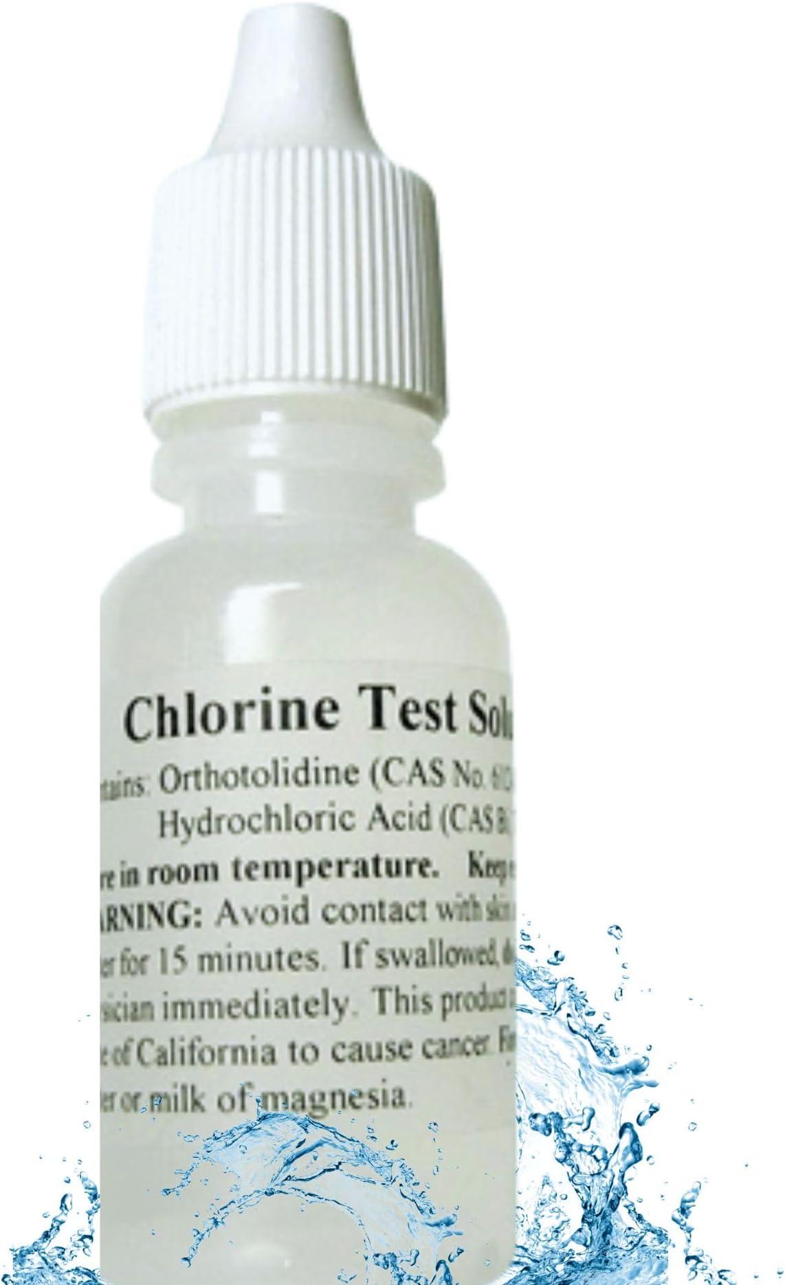 Chlorine Test Reagent Solution by A2O Water - Made in USA