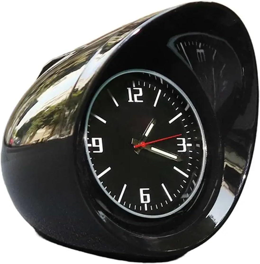 Red Automotive Electronic Clock – Dashboard Ornament with Night Light Backlight HD Display Car Interior Accessory(B)