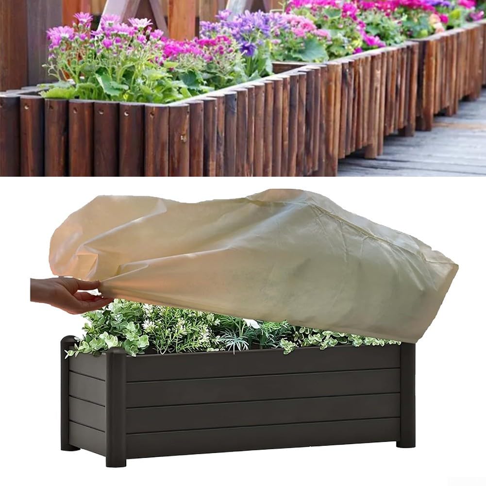Housses de protection contre le gel pour pots de fleurs 150 x 45 x 40 cm, lot de 2