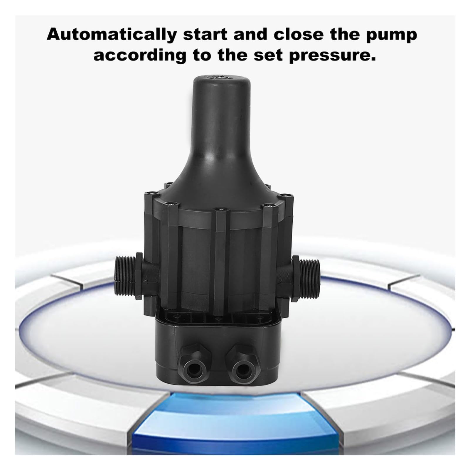 Interruptor De Presión Autocebante Negro Controlador Automático Bomba Electrónico Respuesta RáPida