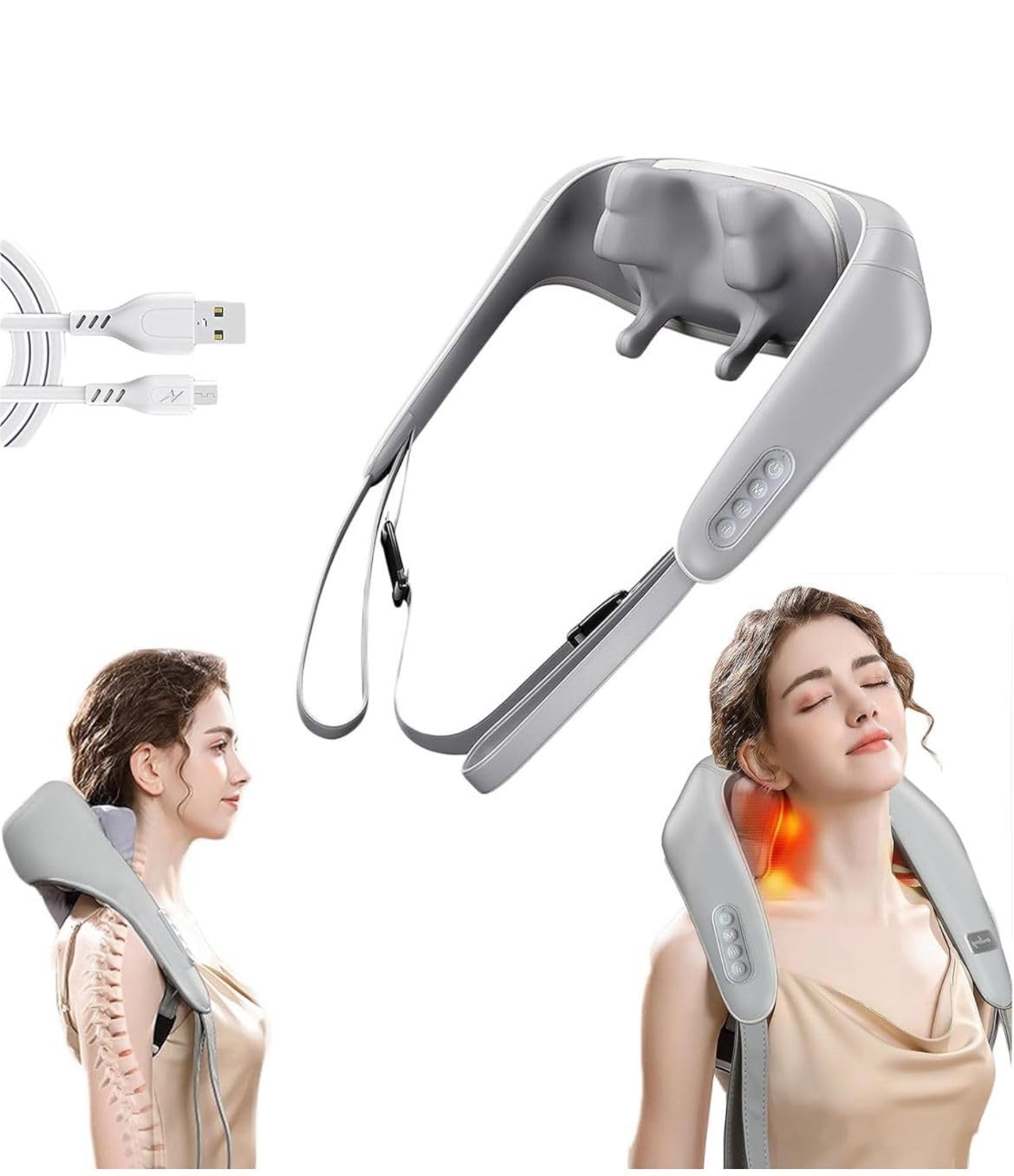 Massaggiatore Cervicale Elettrico Professionale per Collo Spalle Schiena Shiatsu