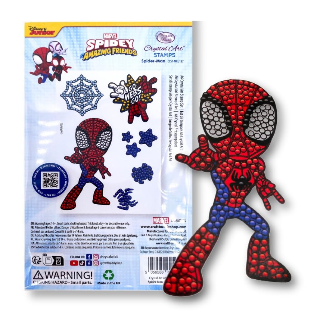 CRYSTAL ART A6 Stamp Set - Spiderman (Marvel)
