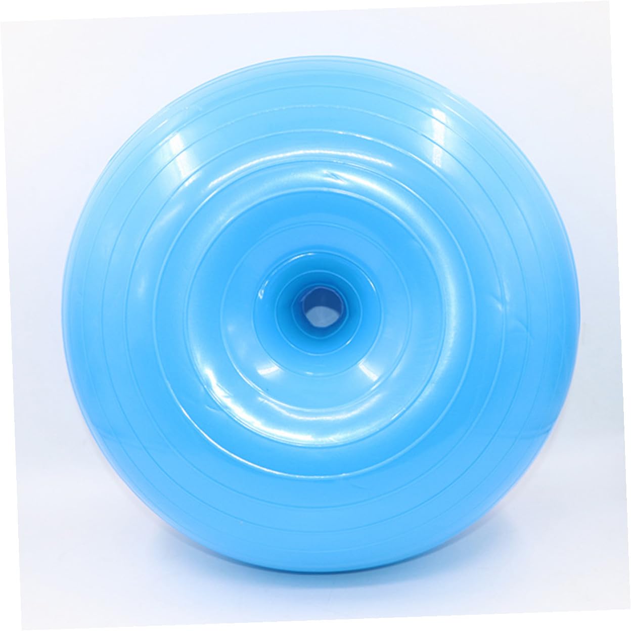 Balanceball im Donut Design aus Pvc, Blau, mit Luftpumpe für Zuhause
