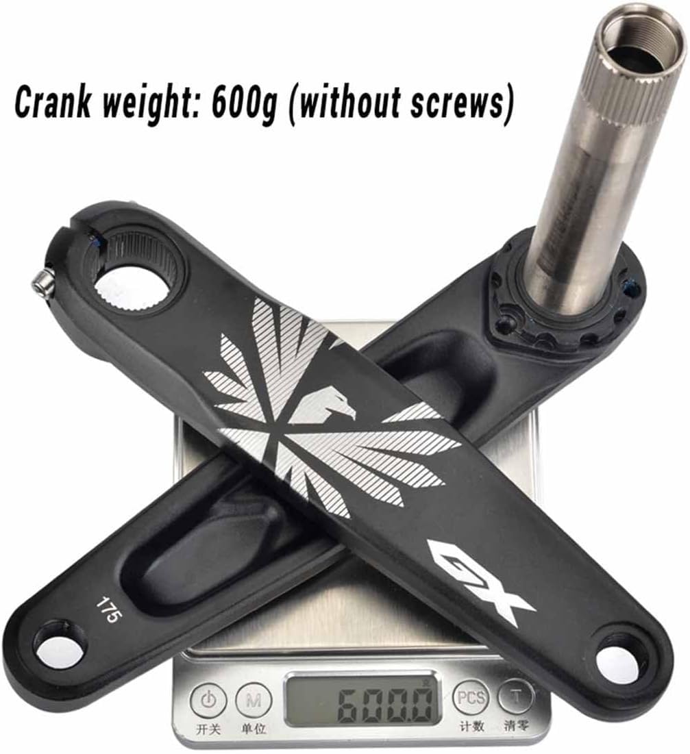 Guarnitura per Bici Pieghevole da 170 mm/175 mm, Set di pedivelle a Perno Quadro, guarnitura Integrata in Lega di Alluminio, Leggera.