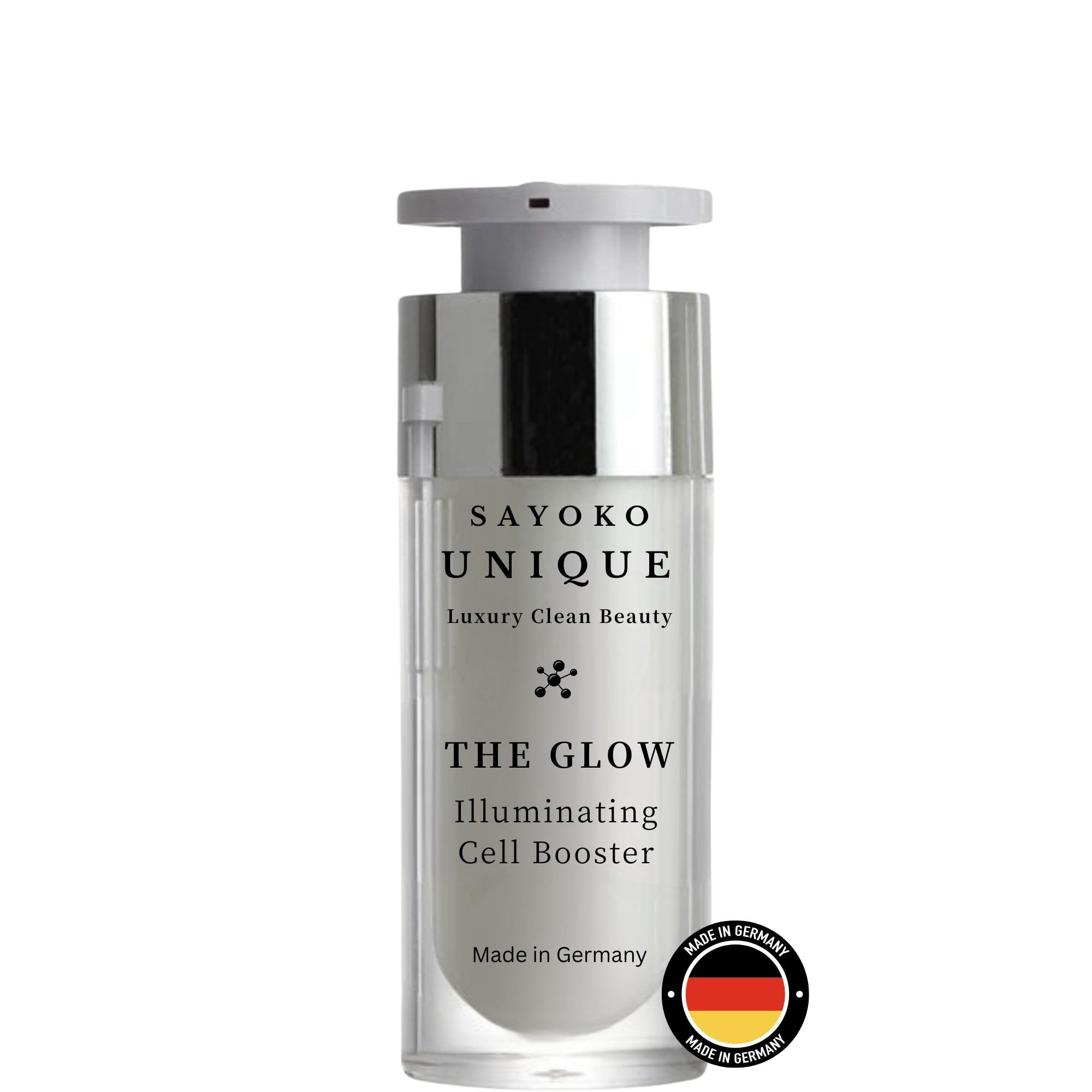THE GLOW – Illuminating Cell Booster | Veganes Anti-Aging Serum mit Bakuchiol, Hyaluron & Peptiden | Gesichtspflege für strahlende, glatte Haut - Parfumfrei · Vegan · Made in Germany · Clean Beauty