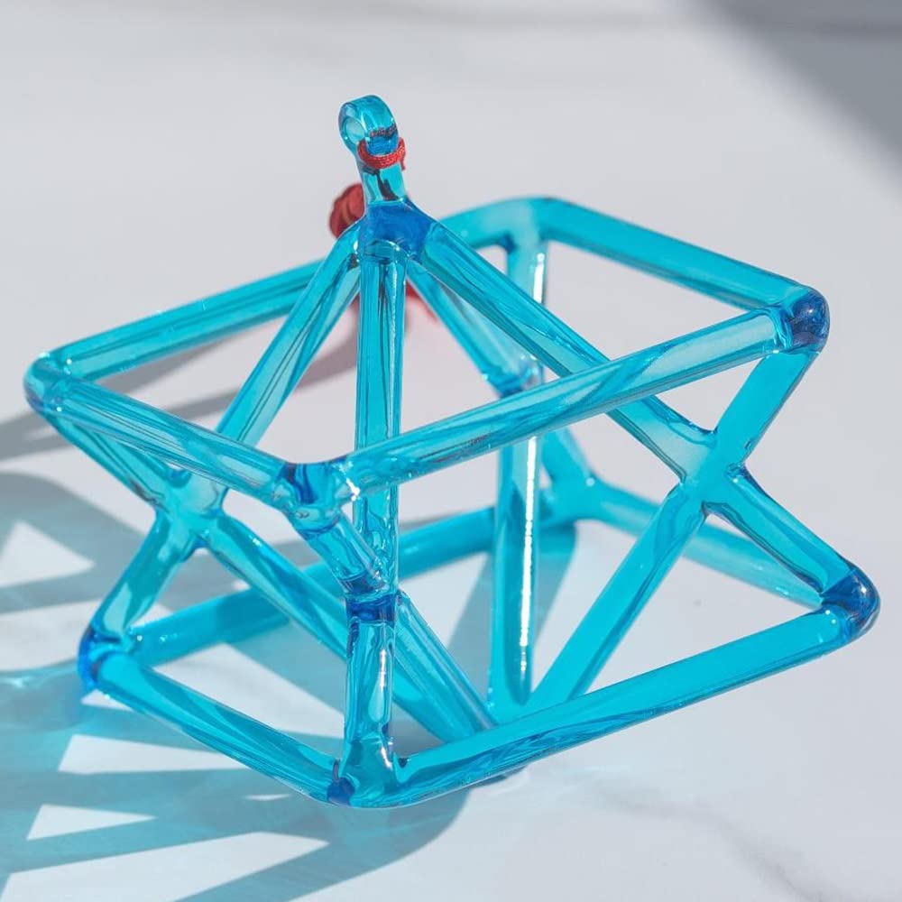 SBCGFY Crystal Singing Pyramid, Perfect ChakraMusical Instrument, For, Meditation, Balancing Body, Adjusting Emotional,Blue-5 Inch