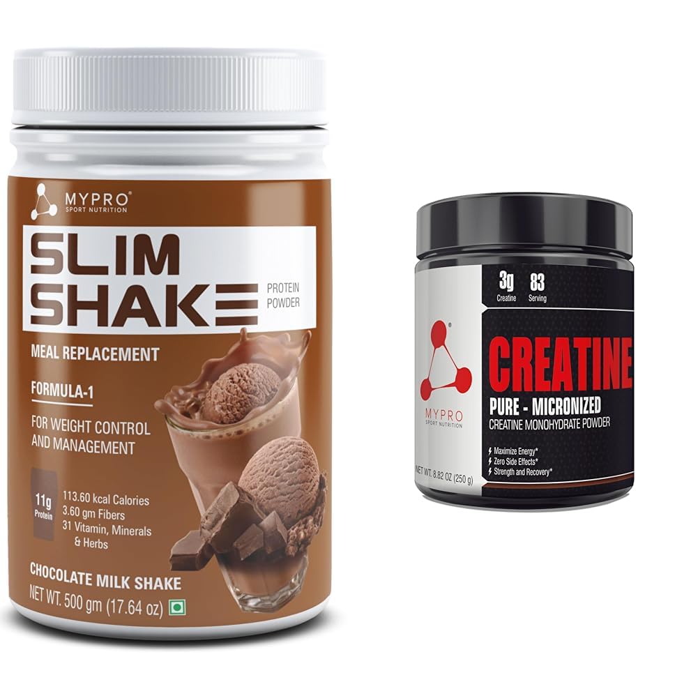 Mypro Sport Nutrition Slim Shake Protein Powder-Meal Replacement Shake For Weight Control & Manage | Mypro Sport Nutrition Micronized Creatine-83 Serving (250 Gm) Promote Rapid Recovery-Increase Stre-image-42