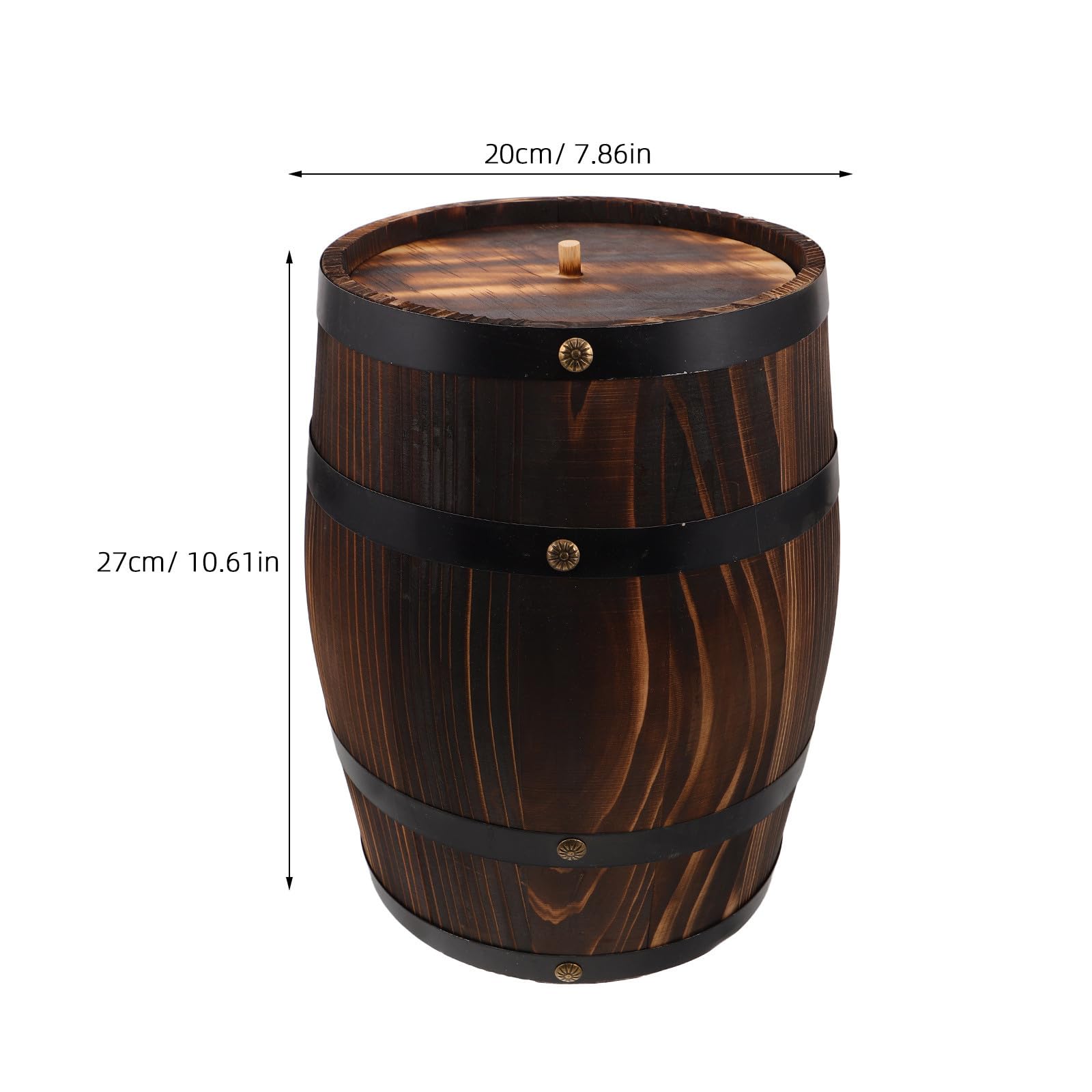 ULTECHNOVO Cubo Vintage de Madera para Tapas de Cerveza, Gran Capacidad