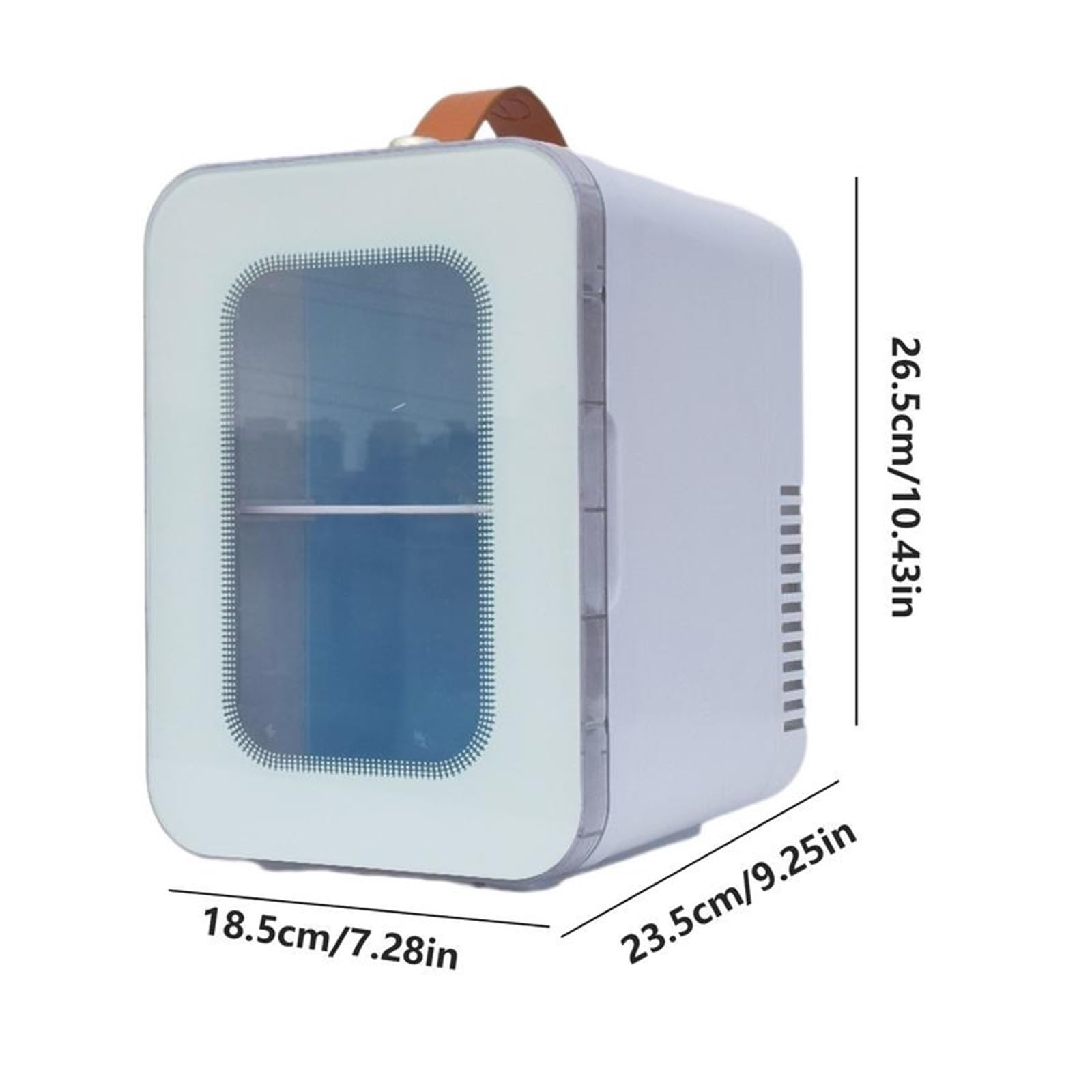Congelador portátil for Viajes, refrigerador pequeño Inteligente con 2 Modos, 6L, Transparente, ahorrador de energía, refrigerador Que Ahorra Espacio para(Pink)