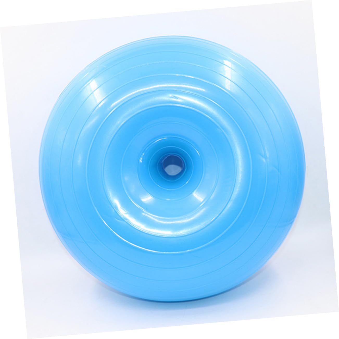 HEMOTON Pallone Yoga Gonfiabile a Ciambella Blu in Pvc con Pompa | Superficie Antiscivolo, Design Anti-scoppio e Alta Aderenza, per Stabilità e Allenamento in Casa