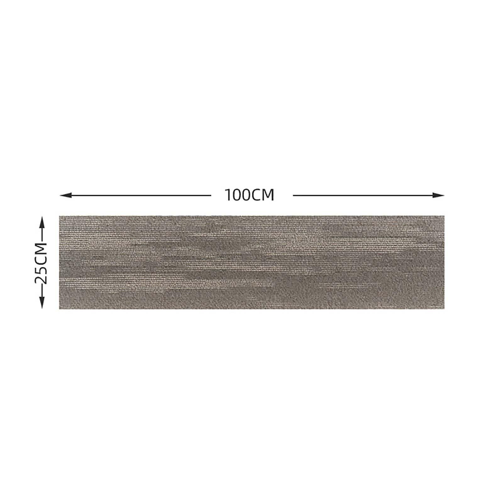 HAILM 20 Stück Teppichfliesen mit Rutschfester PVC-Rückseite, Waschbare Hochleistungs-Spleiß-Teppich-Bodenfliesen 25x100cm, für Wohn-Bodenbelag-Teppich,B