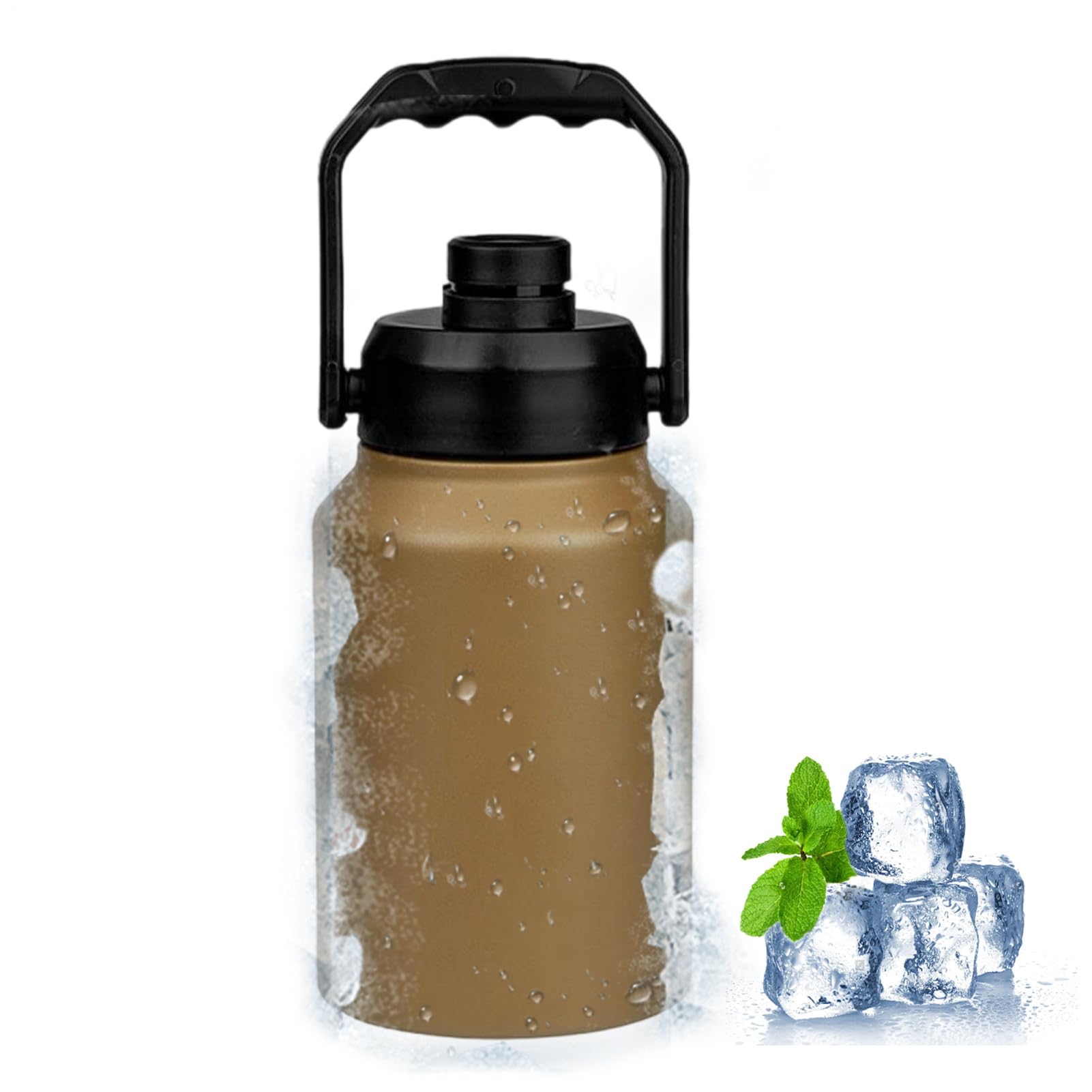Refrigerador isotérmico,Cubo de almacenamiento de hielo de 2 litros con asa | Botella de agua para casa de viaje picnic camping barbacoa