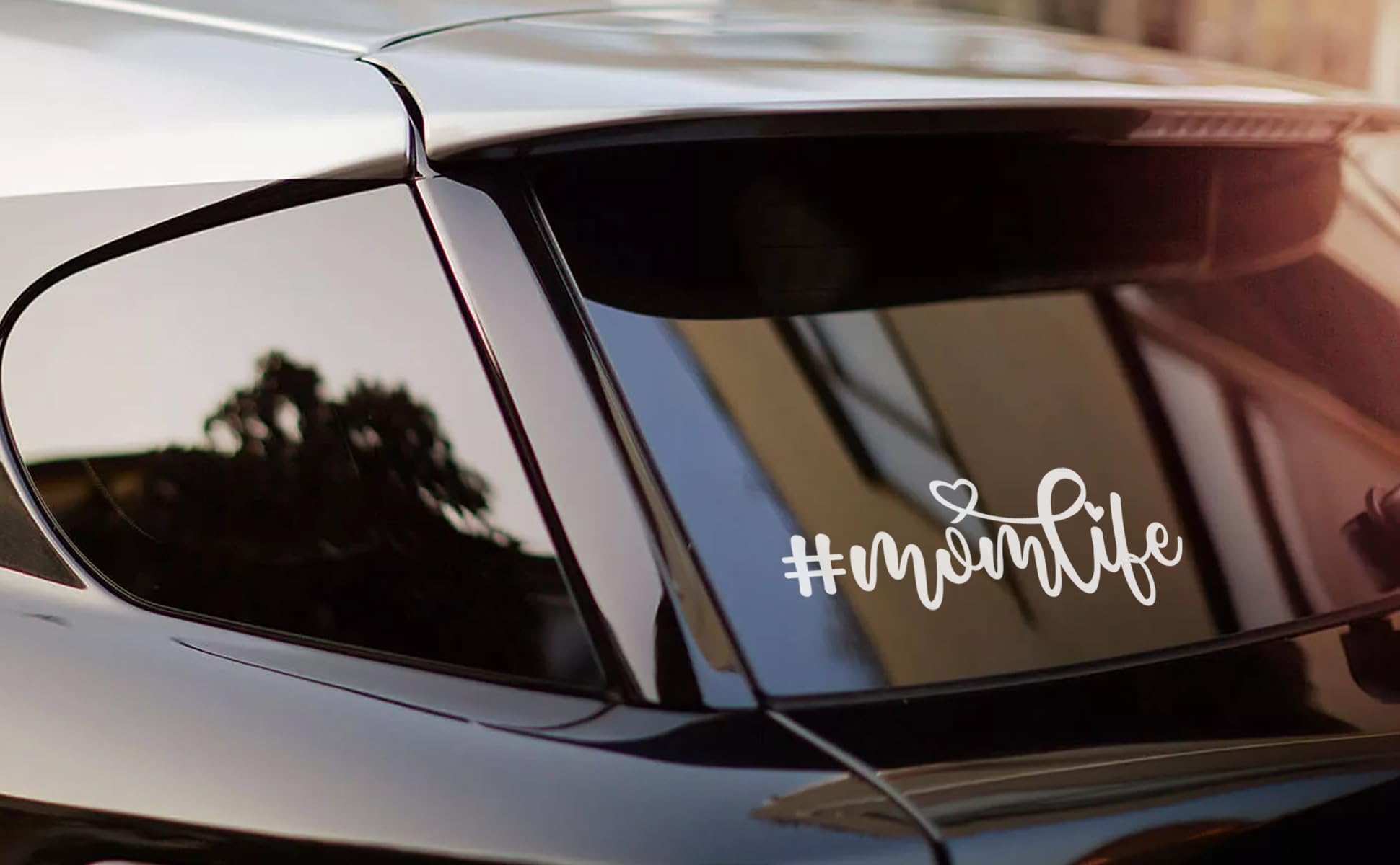 Miarita 2 calcomanías para ventana de coche con texto "Mom Life", calcomanías para el coche, calcomanías para el espejo, regalos del día de la madre para mamá