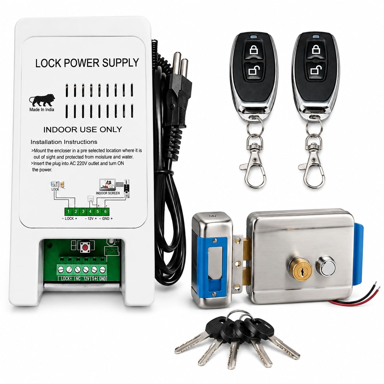Digital Secure Smart Metal Door Lock with WiFi Controller and 2 Remotes (Black) | Suitable for SS Steel MS Aluminium Wooden Gates (Compatible with Alexa & Google & iOS)-image-19