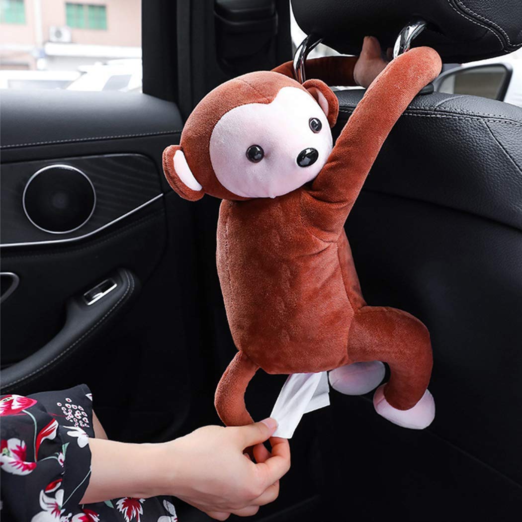 SHOPECOM Tissue Box Creative Monkey Design Tissue Holder Tissue Dispenser Tissue Cover for Car(1 pcs) 1