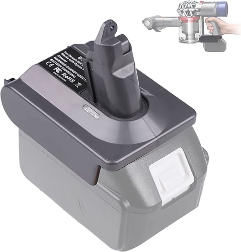 Miniatura 1 de BTRUI Adaptador de batería para Dyson V6 para Makita 18V Batería a V6 AbsolutoMotoheadAnimal+FluffyDC58 DC59 DC61 DC62 SV04 SV09 Convertidor de
