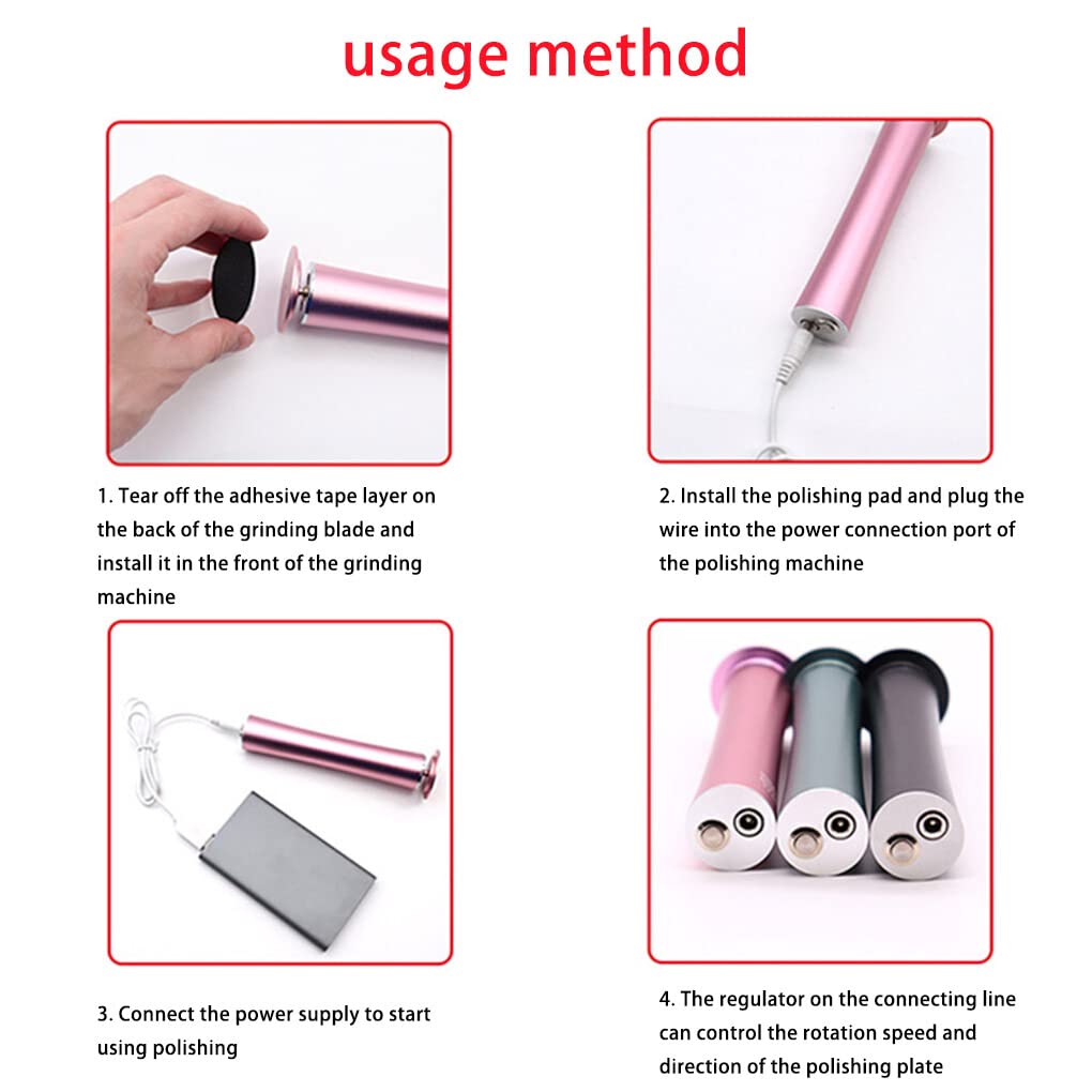 Lima per Piedi elettrica Senza Fili USB Macchina per la rimozione del callo Pelle Morta Peel Segatura File Strumenti per Pedicure Piedi Cura del Tallone, Rosa