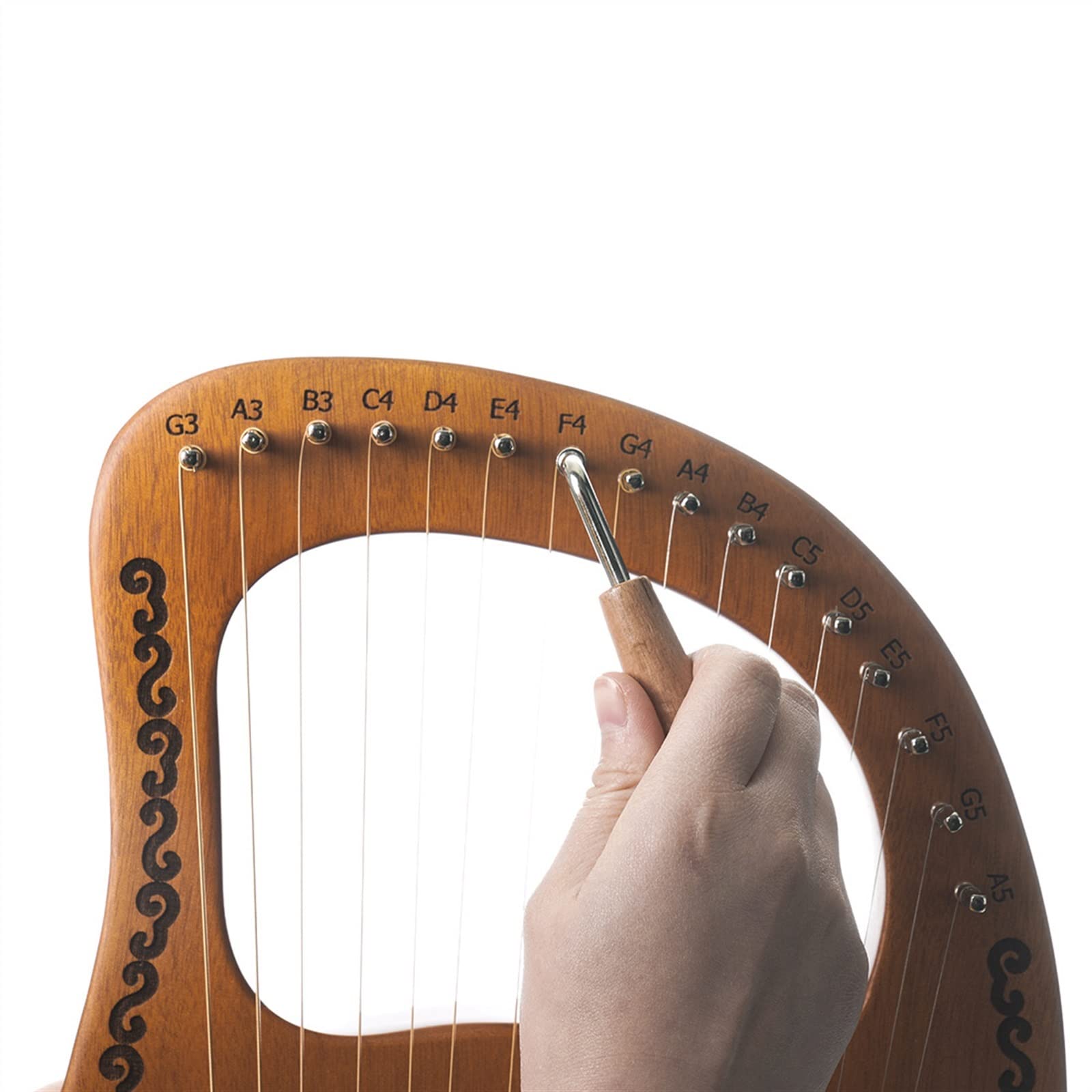 Lyre Harp Strumento Musicale A Lira Portatile Arpa A 16 Corde con Ceppo A Scatola A 16 Corde