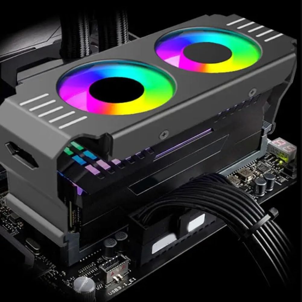 Module de Mémoire RAM pour Ordinateur Refroidisseur PC DDR4 DDR5 ARGB Ventilateurs PWM Radiateur Aluminium