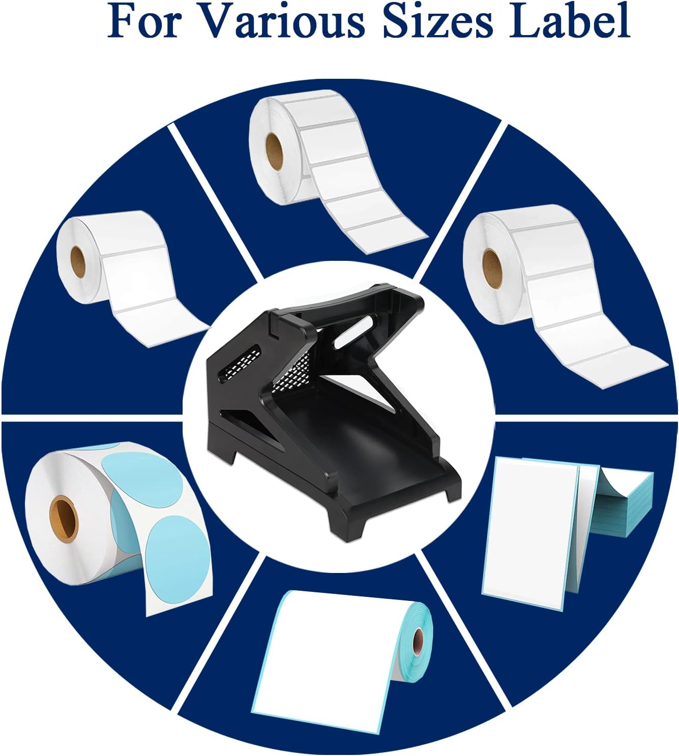 Label Holder, Bostowo Thermal Label Holder for Rolls and Fanfold Labels, Plastic Label Holder for Thermal Printer, Shipping Label Roll Holder, Label Paper Holder Stand for Direct Thermal Labels : Office Products