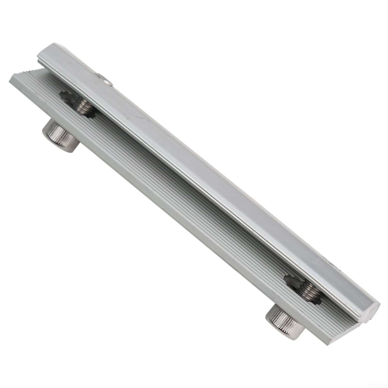 4 Stück Solarmodul Schienen Profilverbinder, Aluminium Solarpanel Montageschienenverbinder, PV Halterung, T-Form Rail Koppler, Verstellbarer Panel Verbinder, Gekerbter Greifverbinder