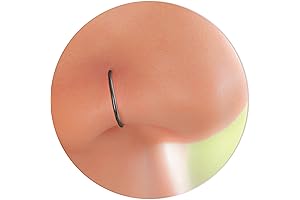 22g Nose Hoop | Lightweight Black Piercing Ring | Adornment for Men and Women
