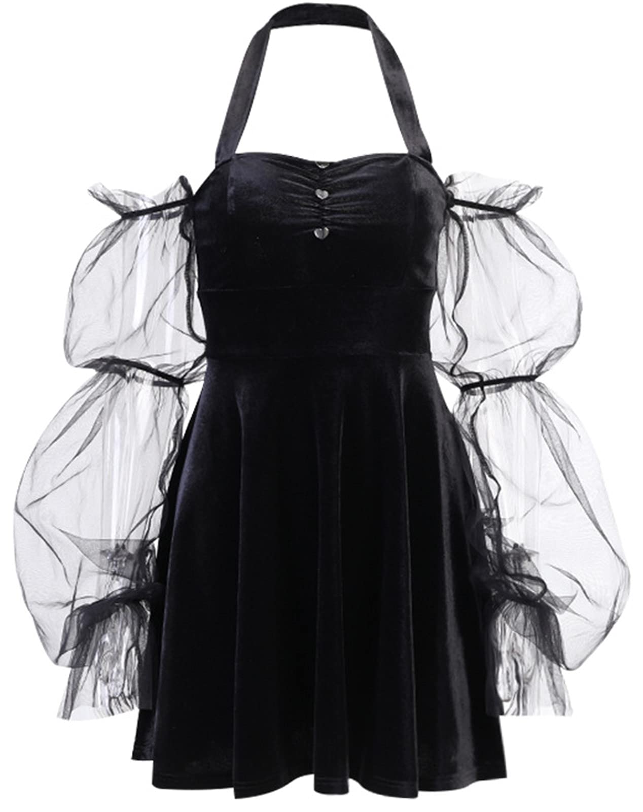 open lace back dress Tabitha Navy Blue Mesh Lantern Sleeve Mini Dress (Archive Sale)