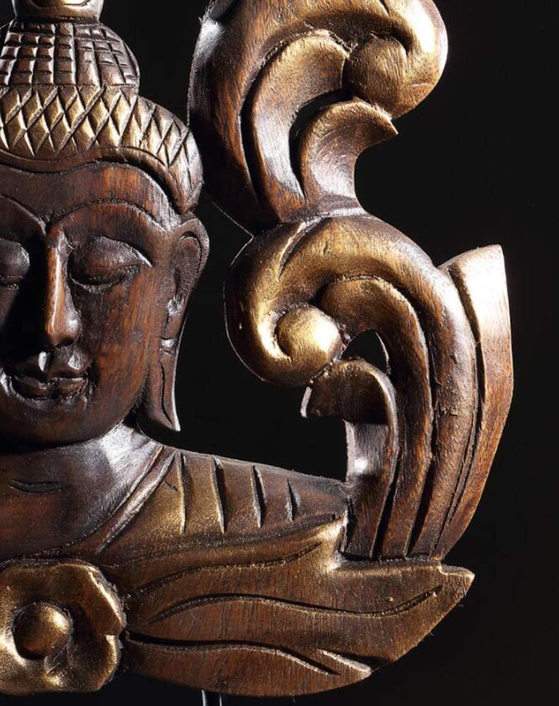 木彫仏教 Amazon.co.jp: 仏像、タイ仏頭彫刻、木彫り仏陀の装飾ホーム仏教