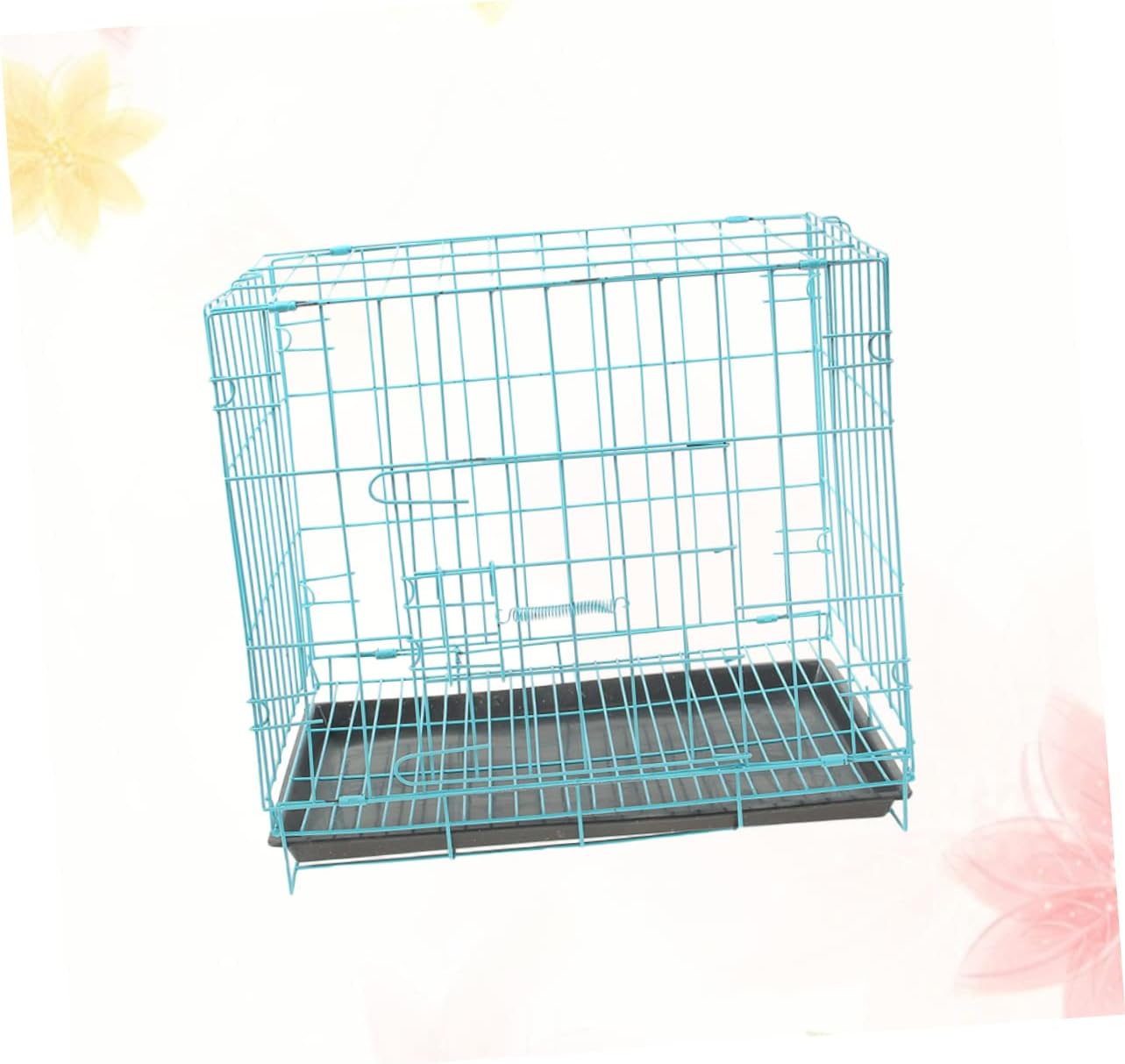 Folding Pet Cage for Small and Medium Dogs Durable Dog Crate for Poodle and Cats Portable Travel Pet House Blue