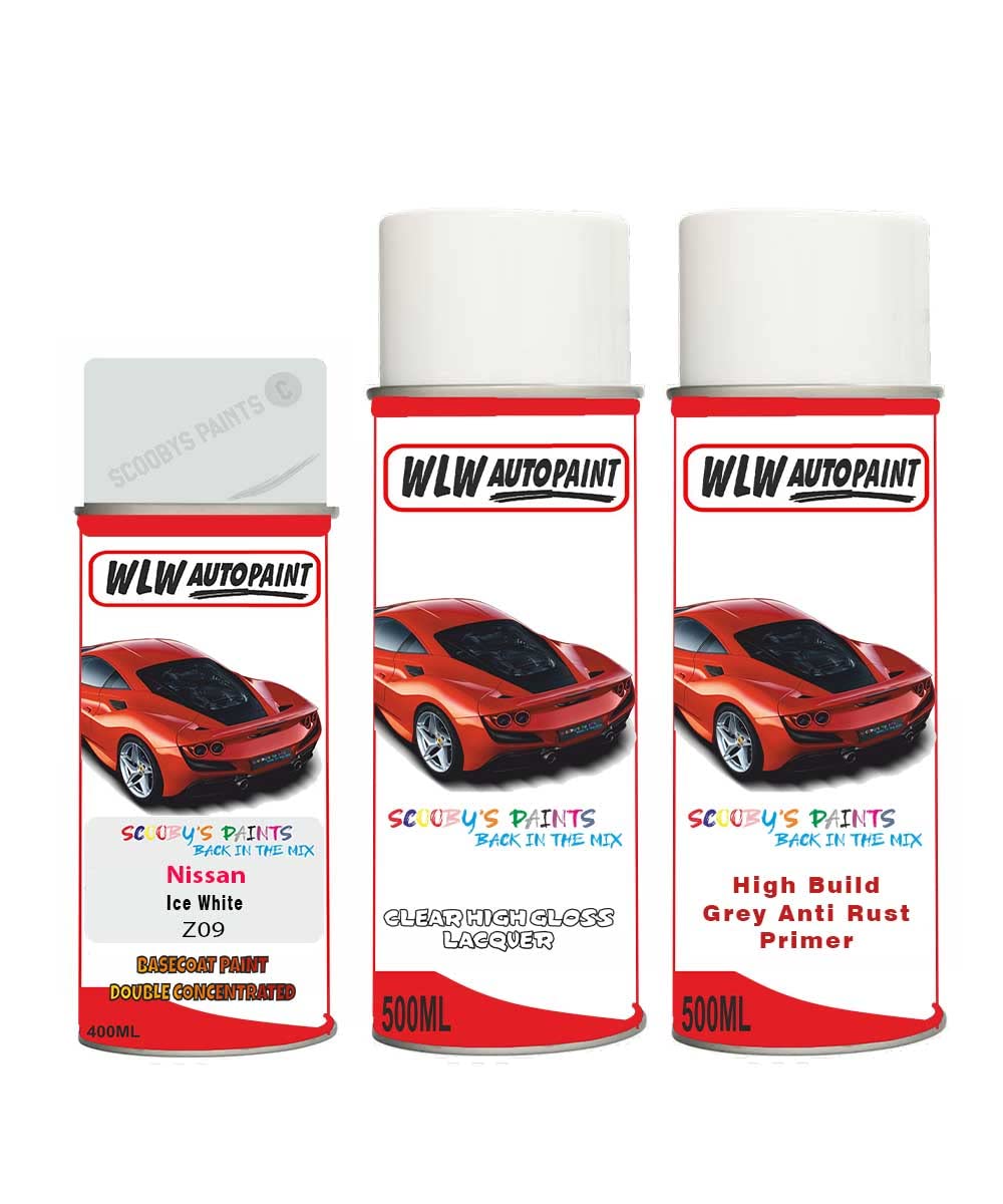 Aerosol Spray Paint For Nissan Nv400 Ice White 2002-2017 Primer Undercoat With Lacquer