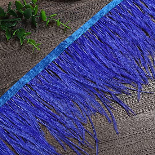 10-15 cm 6 m strusie pióro wykończenie pasek do torby DIY wstążka z piórami frędzle suknia ślubna dekoracja ubrań