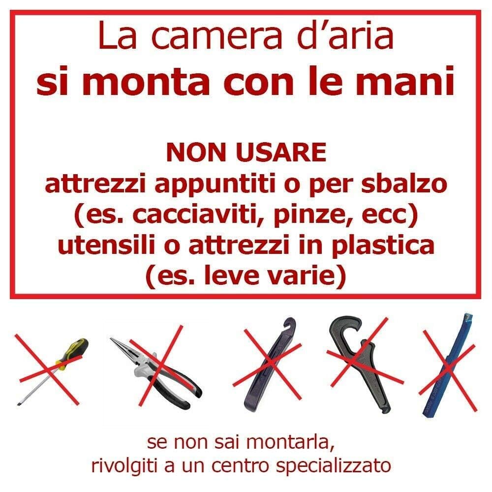 2 CAMERE D'ARIA 26 x 1.75/1.90/2.125 CON VALVOLA REGINA ITALIA PER CITY BIKE BICI BICICLETTA MOUNTAIN BIKE MTB