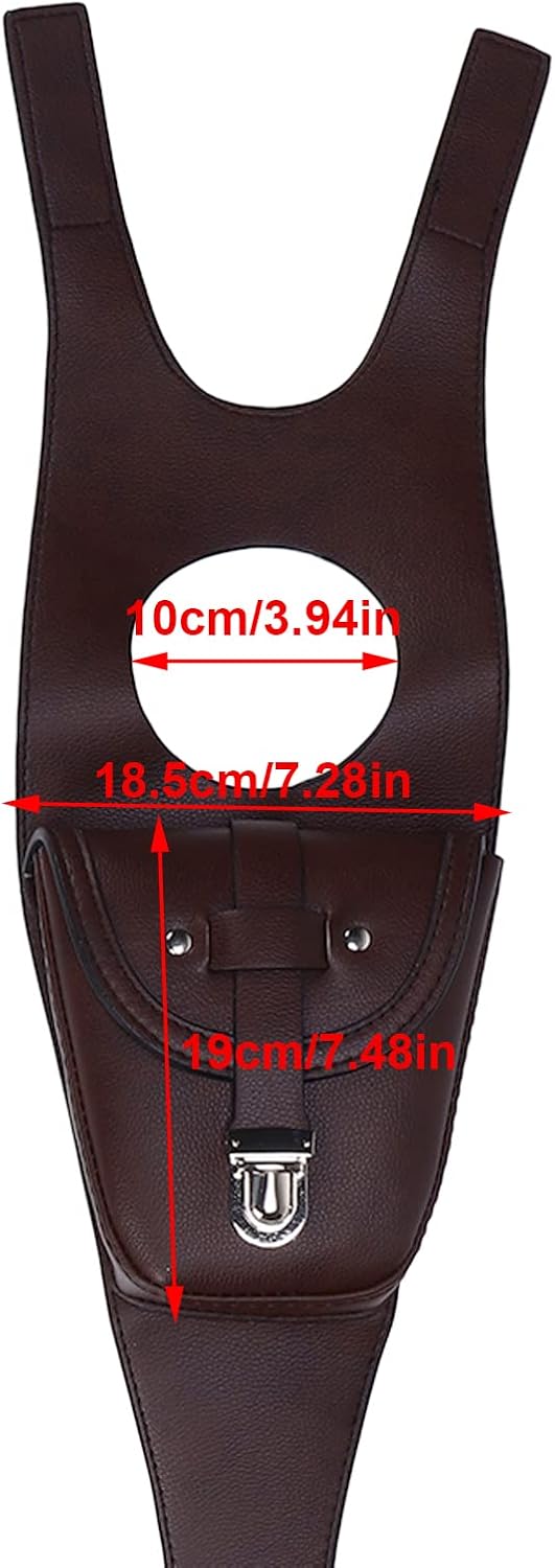 Universal Artificial Leather Motorcycle Oil Tank Bag, sturdy Phone Wallet Storage Pouch with Soft Back Protection, Easy Installation for Most Motorcycle (Dark Brown)