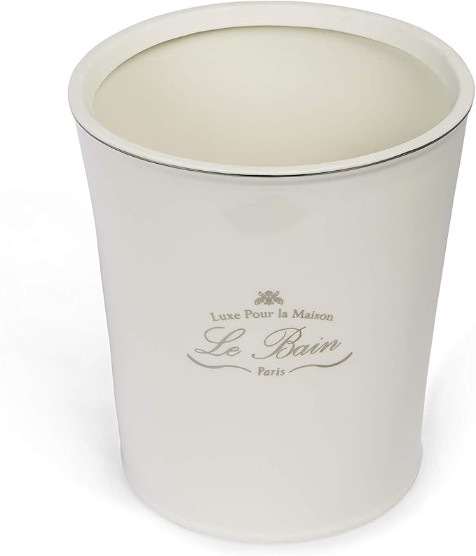 Kassatex ALBWBW Le Bain, Waste Basket, White Home