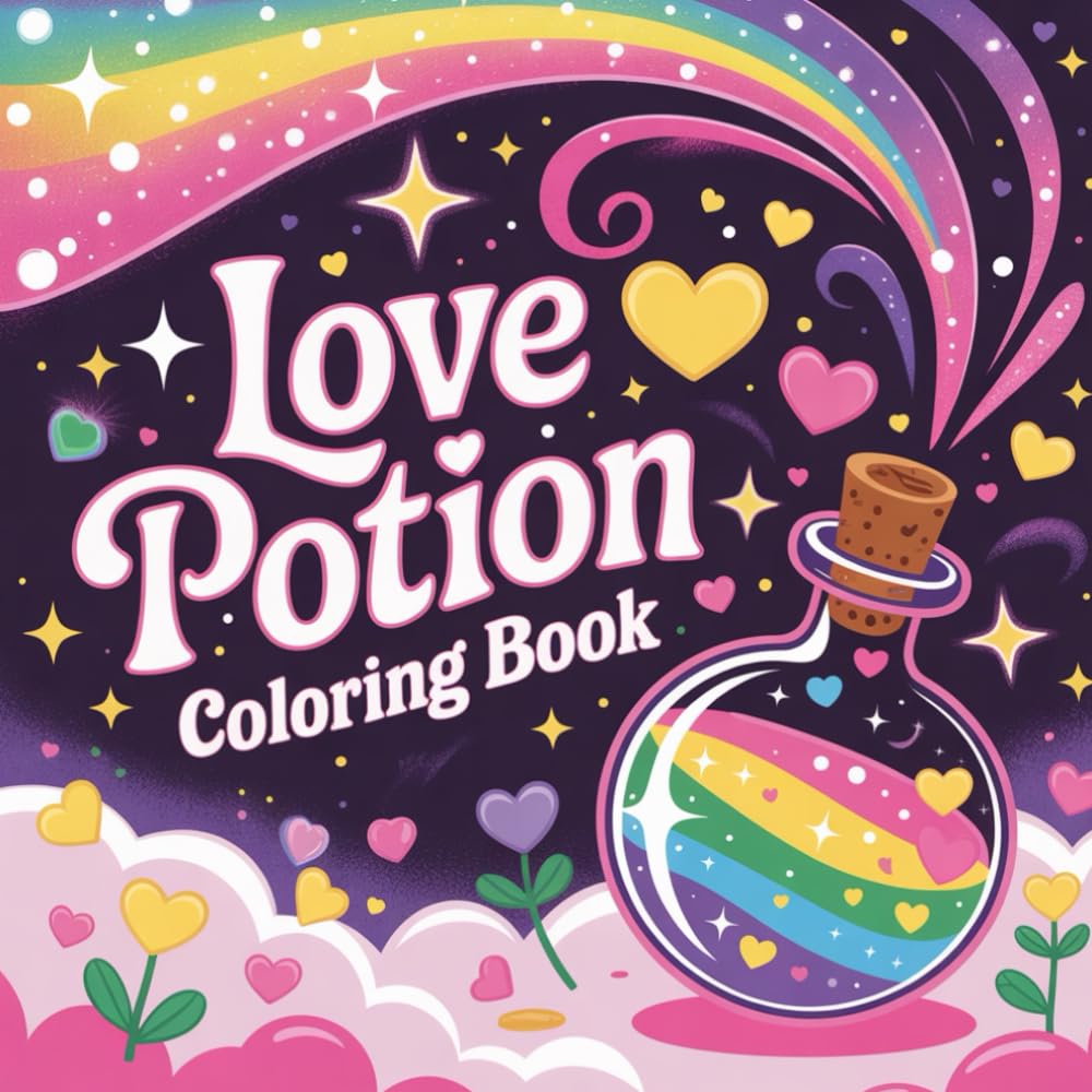 Love Potion Coloring Book: witchcraft coloring book for adults, magic potion coloring book, mystical fantasy coloring book, gothic coloring book for ... book, enchanted potion bottles coloring book