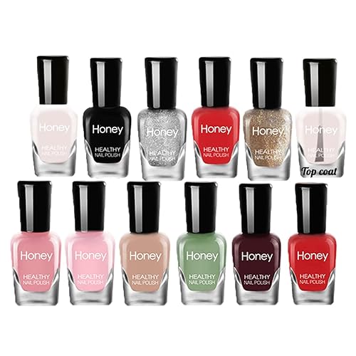 Tophany Juego de esmaltes de uñas no tóxicos, fácil de despegar y de secado rápido, juego de esmalte de uñas ecológico y orgánico a base de agua