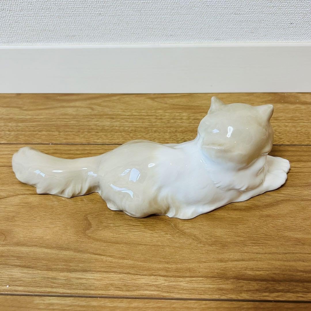 ルコさんご指定リヤドロナオ猫の陶器置物 2匹寄り添う リヤドロナオの猫の