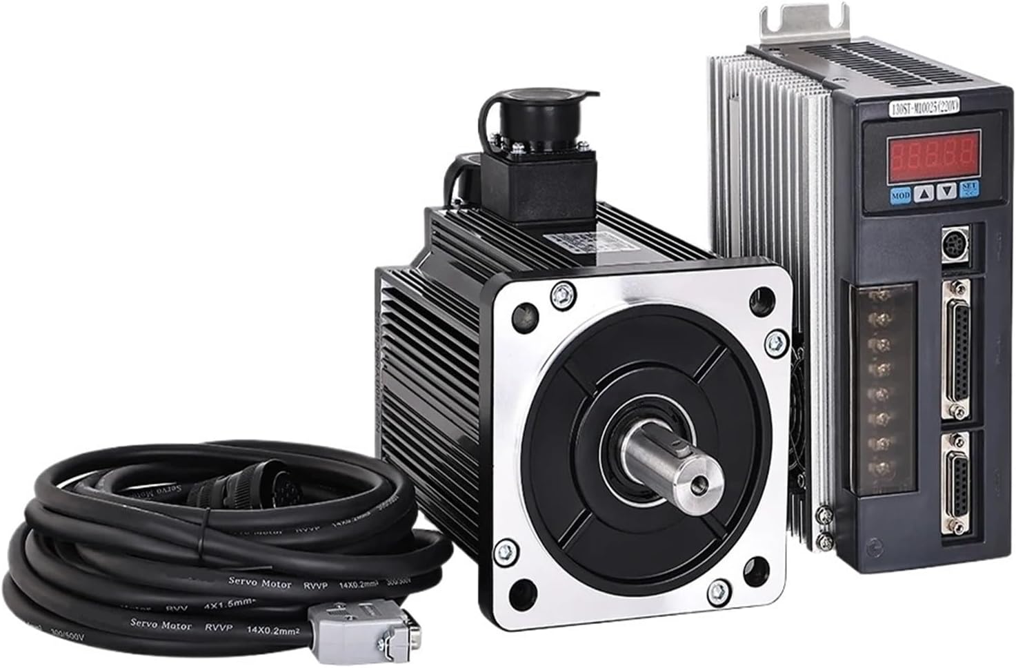 1.8KW AC Servo Motor 3000RPM 6N.m Set Controller Kit + 3*Mi Encoder Cable with Brake Or Not 110ST-M06030(220V,1.8KW with Brake kit)